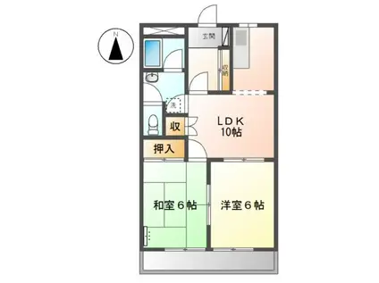 ダイアンサス82(2LDK/2階)の間取り写真
