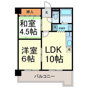 サンパーク大鐘II(2LDK/2階)の間取り写真