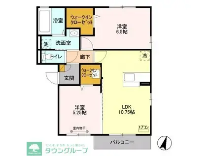 ベル八潮(2LDK/1階)の間取り写真