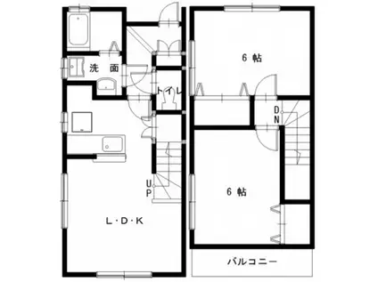 ピュア・ライフ・エム(2LDK/1階)の間取り写真