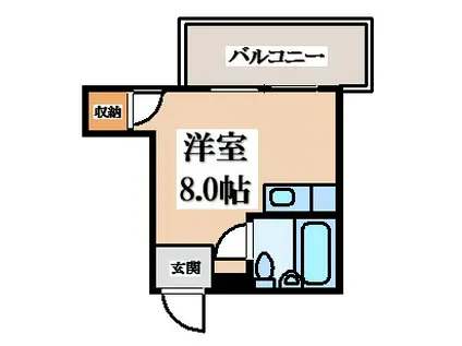 ロータリーマンション稲田(ワンルーム/2階)の間取り写真