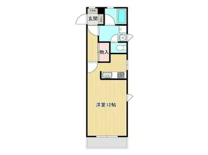 タブの木(ワンルーム/1階)の間取り写真