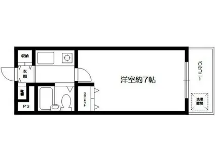 ミーテ大和(1K/3階)の間取り写真