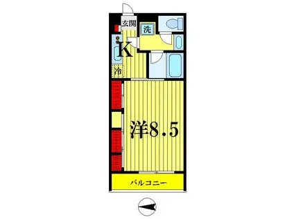 コル スピカ(1K/3階)の間取り写真
