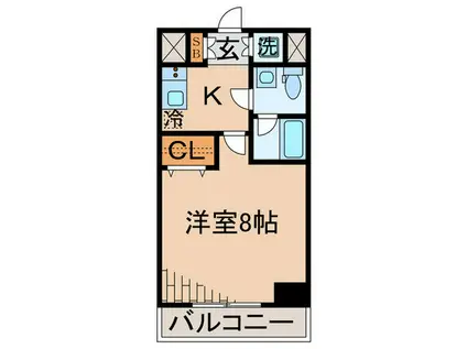 ライジングプレイス金町(1K/10階)の間取り写真