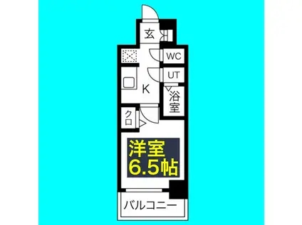 プレサンスNAGOYAシティオ(1K/9階)の間取り写真