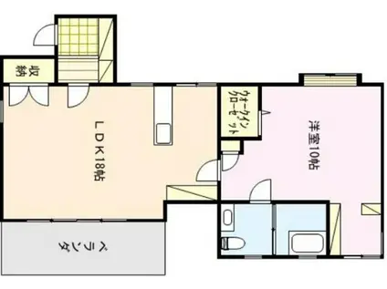 ホーキー・ポーキー(1LDK/1階)の間取り写真