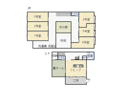 シェアハウス泰山堂(ワンルーム/2階)の間取り写真