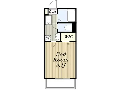 WING湘南(1K/3階)の間取り写真