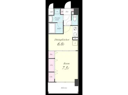 アルテミス(1DK/3階)の間取り写真