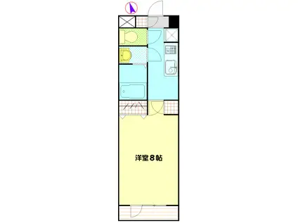 プレスタンス(1K/3階)の間取り写真