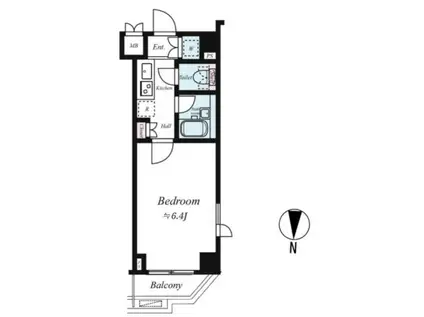 ルーブル東蒲田弐番館(1K/3階)の間取り写真
