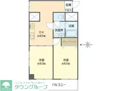 アルテール池袋(2DK/5階)の間取り写真