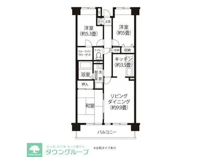 セラビーヌーベル(3LDK/2階)の間取り写真