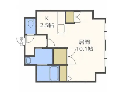 藤井ビル北11条(1K/5階)の間取り写真