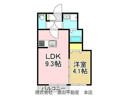 シャルム岡垣III(1LDK/1階)の間取り写真