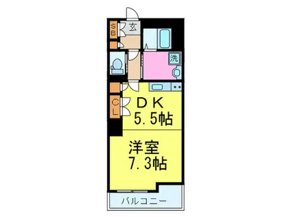 レジデンス桃山台 BIKEN(1DK/2階)の間取り写真