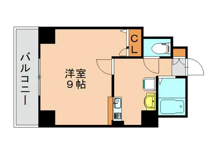 ドリームベイサイドII(1K/7階)の間取り写真