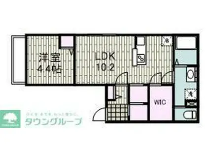 GRAN SERENO TOYOOKA(1LDK/1階)の間取り写真