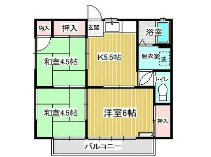 いずみハイツ(3K/1階)の間取り写真