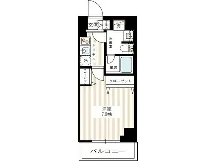 REALIZE蒲田II(1K/4階)の間取り写真