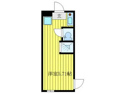 リーブル赤羽(ワンルーム/1階)の間取り写真
