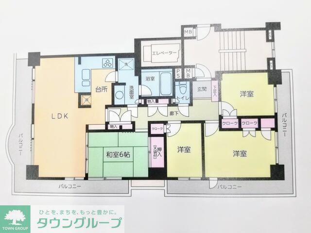 パークシティ金沢八景(4LDK/14階)の間取り写真