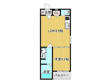 FASECIA ASCELLA(1LDK/2階)の間取り写真