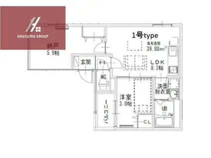 D PORTA HABITATION(2LDK/2階)の間取り写真
