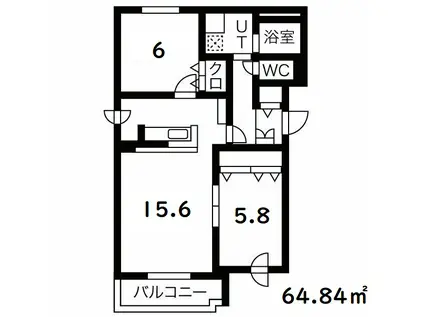 PASSIVE MANSION サウス5(2LDK/4階)の間取り写真