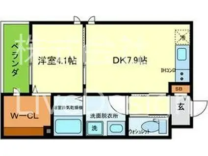 T-TRAD CASA(1DK/1階)の間取り写真