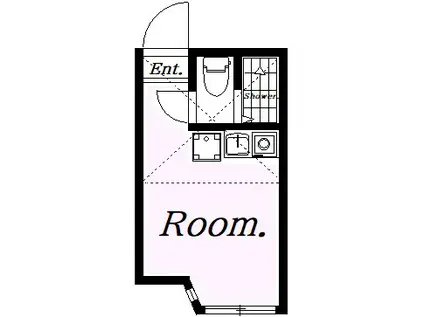プレミアリラガーデン鶴見仲通(ワンルーム/1階)の間取り写真