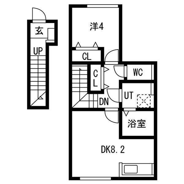 とってもたのし荘 (1LDK/1階)の間取り写真