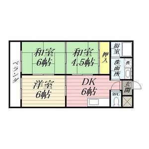 FIFTH AVE(3DK/2階)の間取り写真