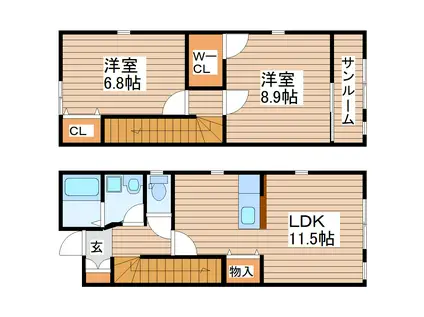 メゾン ベリー(2LDK/1階)の間取り写真
