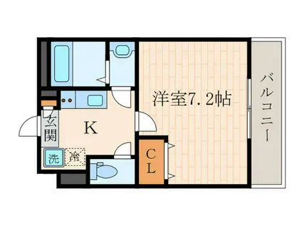 尼崎モダンハイツ(1K/2階)の間取り写真