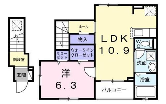 ベラヴィータ(1LDK/2階)の間取り写真