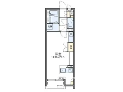 レオネクストハピネス(1K/1階)の間取り写真