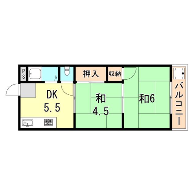 吉川マンション(2DK/3階)の間取り写真