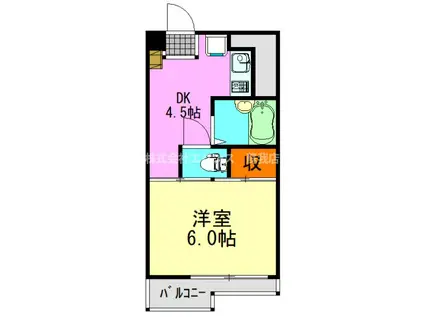 南町コーポビアネーズ(1DK/3階)の間取り写真