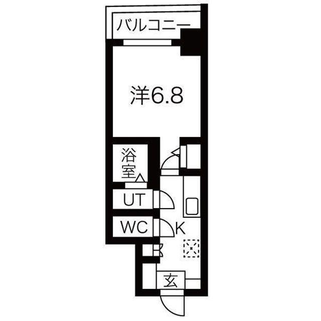 ES-GRANDE MINAMIMORIMACHIエスグランデ南森町(1K/6階)の間取り写真