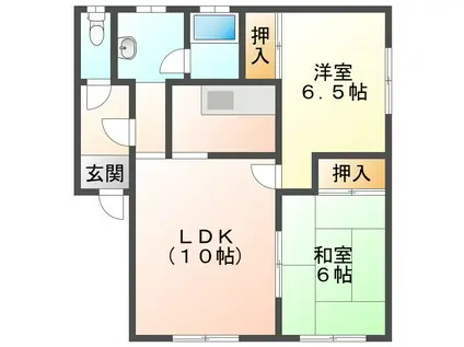シーコースト7(2LDK/3階)の間取り写真