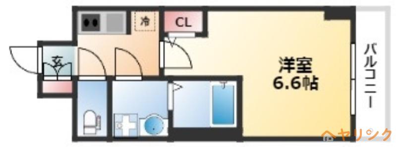 S-RESIDENCE名駅(1K/3階)の間取り写真