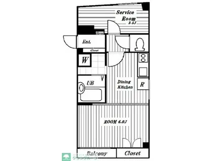 代田グリーンハイム(1SDK/1階)の間取り写真
