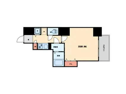 アドバンス心斎橋グランガーデン(1K/4階)の間取り写真