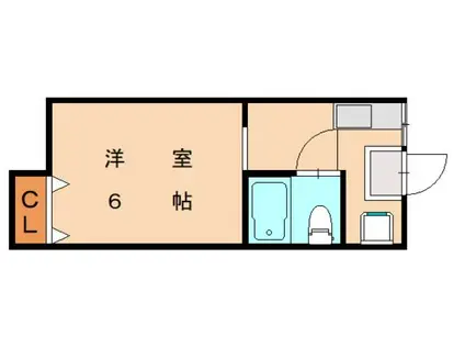 オレンジコーポ(1K/1階)の間取り写真