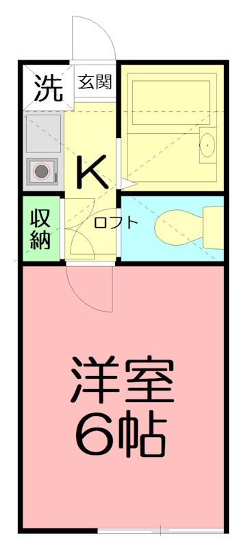 グレイスK(1K/1階)の間取り写真