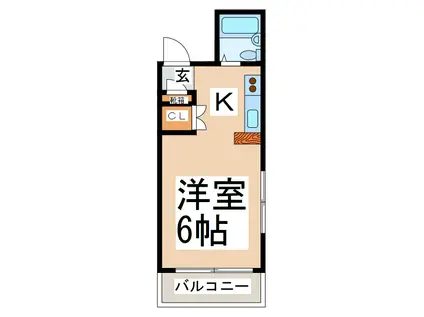 ハヤシダビル(1K/3階)の間取り写真