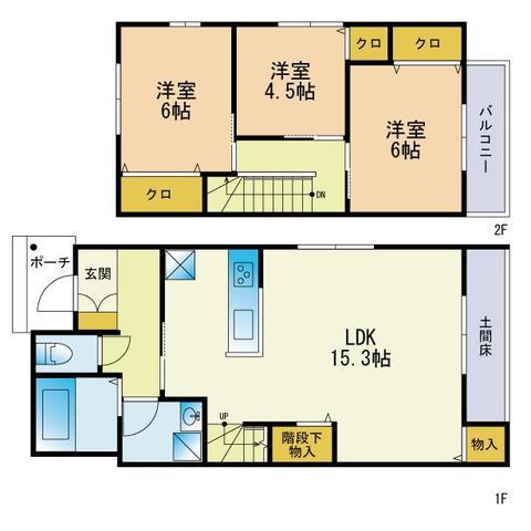 ブラウンダッハ(3LDK/1階)の間取り写真