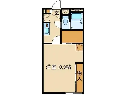 レオパレスVITASERENA(1K/2階)の間取り写真